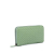 Bottega Veneta B Bottega Veneta Green Light Green Calf Leather Intrecciato Zip Around Long Wallet Italy