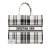 Christian Dior AB Dior White Ivory with Black Canvas Fabric Large Check'n'Dior Book Tote Italy