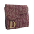 Christian Dior B Dior Red Canvas Fabric Oblique Saddle Compact Wallet France