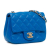 Chanel B Chanel Blue Lambskin Leather Leather Mini Square Classic Lambskin Single Flap Italy