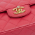 Chanel AB Chanel Pink Strawberry Caviar Leather Leather Medium Classic Caviar Double Flap France