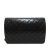 Chanel AB Chanel Black Lambskin Leather Leather CC Quilted Lambskin Single Flap France