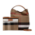 Burberry B Burberry Brown Beige Canvas Fabric House Check Ashby Satchel China