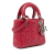 Christian Dior AB Dior Red Lambskin Leather Leather Mini Lambskin Cannage Lady Dior Italy