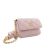 Chanel AB Chanel Pink Lambskin Leather Leather Quilted Lambskin Card Holder On Chain Italy