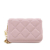 Chanel AB Chanel Pink Lambskin Leather Leather Quilted Lambskin Card Holder On Chain Italy