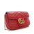 Gucci AB Gucci Red Calf Leather Super Mini GG Marmont Matelasse Crossbody Bag Italy