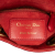 Christian Dior B Dior Red Lambskin Leather Leather Mini Lambskin Cannage Studded Supple Lady Dior Italy