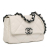 Chanel AB Chanel White Lambskin Leather Leather Medium Lambskin 19 Flap Italy