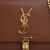 Saint Laurent AB Saint Laurent Brown Calf Leather Small Monogram Kate Tassel Crossbody Bag Italy