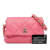 Chanel AB Chanel Pink Lambskin Leather Leather CC Quilted Lambskin Logo Chain Flap Italy