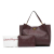 Salvatore Ferragamo B Ferragamo Red Burgundy Calf Leather Gancini Embossed Trifolio Tote Bag Italy