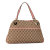 Gucci B Gucci Brown Beige Canvas Fabric GG Eclipse Shoulder Bag Italy