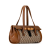 Gucci B Gucci Brown Beige Canvas Fabric GG Bamboo Bullet Shoulder Bag Italy