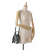 Tom Ford AB Tom Ford Silver with Black Goatskin Leather Metallic Croc Embossed Drawstring Bucket Bag Italy