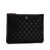 Chanel AB Chanel Black Caviar Leather Leather Medium Quilted Caviar O Case Clutch Italy