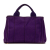 Prada B Prada Purple Canvas Fabric Small Canapa Logo Satchel Italy