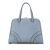 Prada B Prada Blue Light Blue Saffiano Leather Medium Studded Pyramid Top Handle Bag Italy