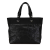 Chanel AB Chanel Black Coated Canvas Fabric Large Paris Biarritz Tote Italy