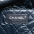 Chanel B Chanel Gray with Silver Nylon Fabric Small Cat Emoticon Shopping Tote Italy