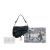 Christian Dior AB Dior Blue Dark Blue Canvas Fabric Embroidered Camouflage Saddle Bag Italy