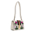 Gucci AB Gucci White Calf Leather Small Floral Embroidered Sylvie Crossbody Bag Italy