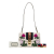 Gucci AB Gucci White Calf Leather Small Floral Embroidered Sylvie Crossbody Bag Italy