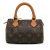 Louis Vuitton B Louis Vuitton Brown Monogram Canvas Canvas Monogram Nano Speedy Bandouliere France