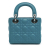 Christian Dior AB Dior Blue Aqua Lambskin Leather Leather Mini Lambskin Cannage Lady Dior Italy