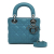 Christian Dior AB Dior Blue Aqua Lambskin Leather Leather Mini Lambskin Cannage Lady Dior Italy