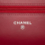 Chanel B Chanel Red Goatskin Leather Paris Dallas CC Patent Wallet on Chain Italy