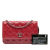 Chanel B Chanel Red Goatskin Leather Paris Dallas CC Patent Wallet on Chain Italy