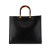 Fendi B Fendi Black Calf Leather Medium Sunshine Shopper Tote Italy