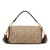 Fendi AB Fendi Brown Beige Canvas Fabric Zucca Embroidered Baguette Satchel Italy