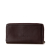 Balenciaga B Balenciaga Brown Dark Brown Calf Leather Motocross Blackout Zip Around Wallet Italy