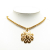 Chanel B Chanel Gold Gold Plated Metal CC Flower Pendant Necklace France