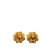 Chanel B Chanel Gold Gold Plated Metal CC Flower Clip On Earrings France