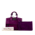 Salvatore Ferragamo B Ferragamo Purple Suede Leather Studio Satchel Italy