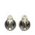 Chanel B Chanel Silver Brass Metal Silver Plated CC Clip-on Earrings France