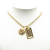 Chanel B Chanel Gold Gold Plated Metal CC Round and Rue Cambon Pendant Necklace France