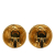 Chanel B Chanel Gold Gold Plated Metal CC Clip On Earrings France