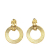 Chanel B Chanel Gold Gold Plated Metal Hoop Earrings France