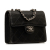 Chanel B Chanel Black Caviar Leather Leather Mini Square Classic Quilted Caviar Flap France