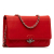 Chanel B Chanel Red Calf Leather CC Lambskin Wallet on Chain Italy