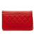 Chanel B Chanel Red Calf Leather CC Lambskin Wallet on Chain Italy