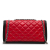 Chanel B Chanel Red with Black Lambskin Leather Leather Medium Lambskin Graphic Flap Italy