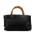 Gucci B Gucci Black Calf Leather Medium Bamboo Shopper Italy