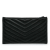 Saint Laurent AB Saint Laurent Black Calf Leather Chevron Monogram Bill Pouch Italy