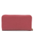 Prada AB Prada Pink Calf Leather Saffiano Zip Around Long Wallet Italy