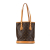 Louis Vuitton B Louis Vuitton Brown Monogram Canvas Canvas Monogram Petit Bucket France